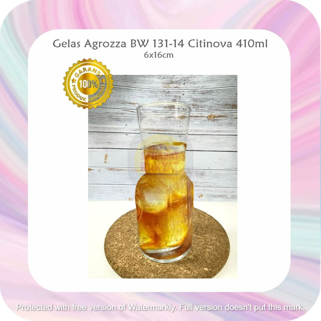 [1pcs] UTL044K Gelas Cafe/Gelas Carafe/Pitcher Kaca/Decanter Agrozza BW 131-14 Citinova 410ml