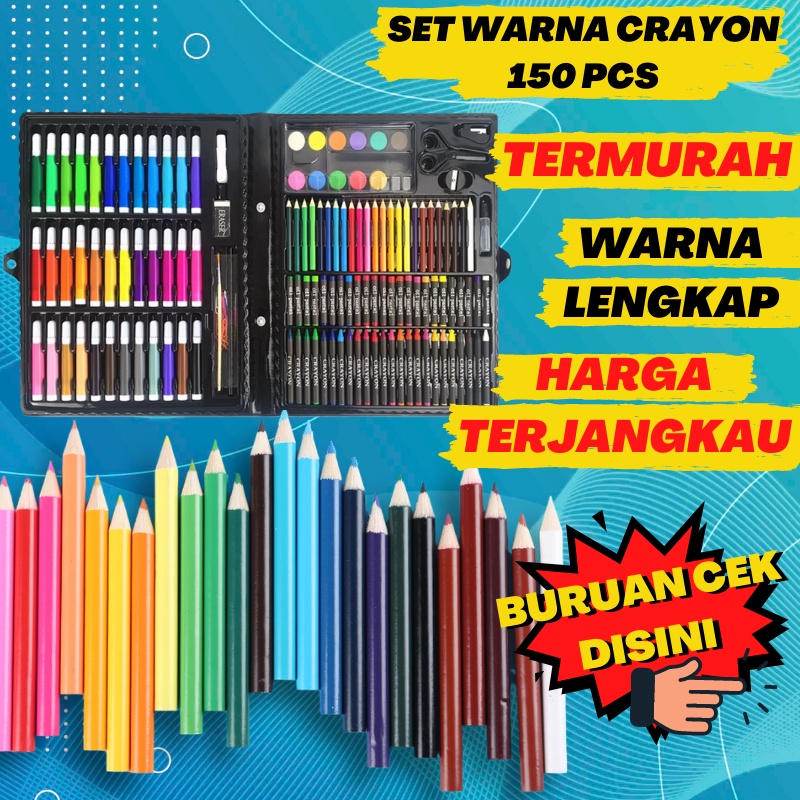 

Pensil Warna Crayon Spidol Warna Alat Gambar ISI 150PCS GI49