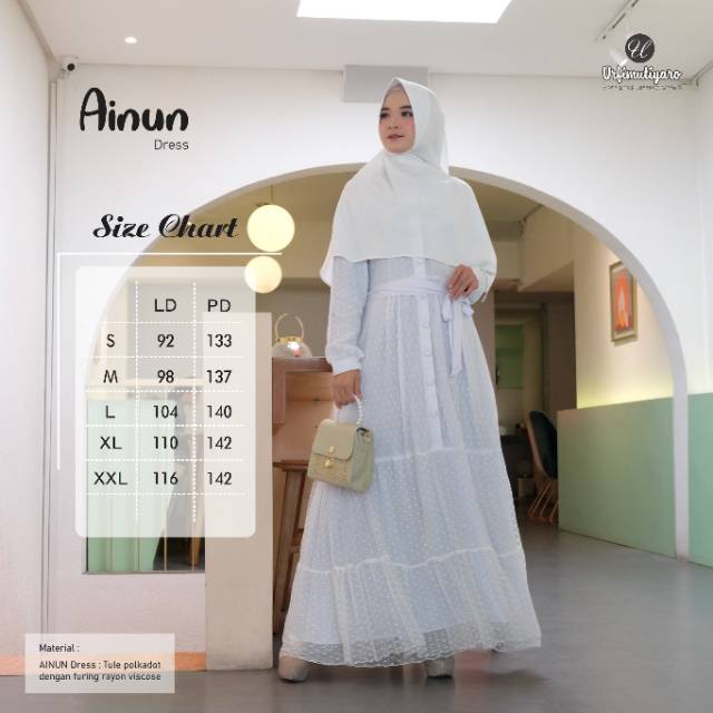 [Agen Resmi] URFIMUTIYARO AINUN DRESS IED SERIES GAMIS ONLY BISA SARIMBIT COUPLE DENGAN SUAMI Bahan 
