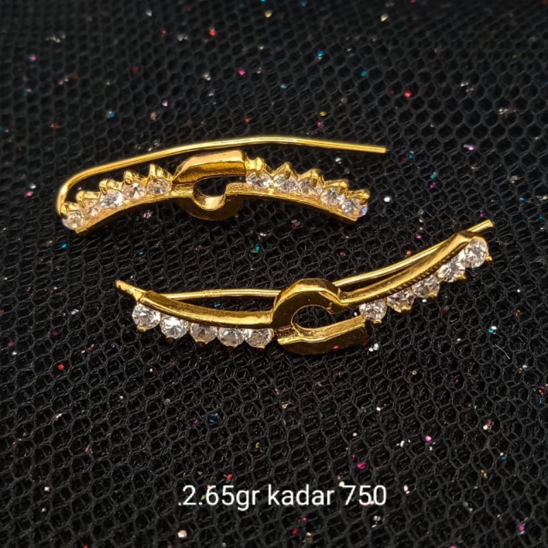 Anting Emas 17 K - 2.65gr Kadar 750 - 3009