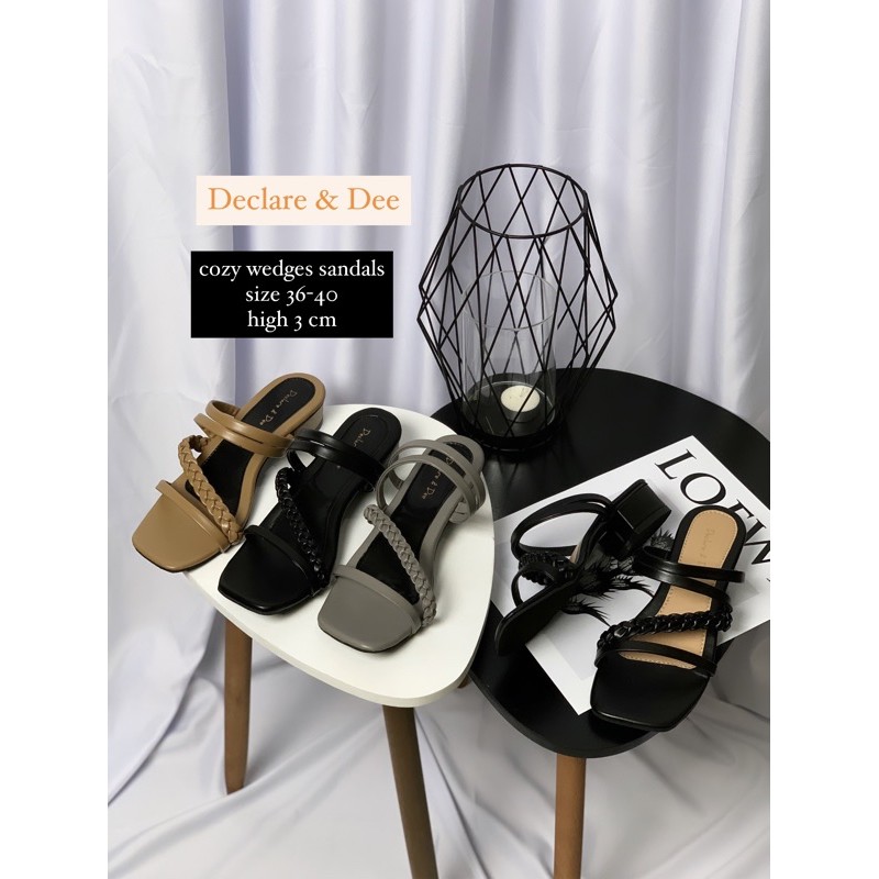 DECLARE &amp; DEE COZY SANDALS HEELS WANITA 3CM