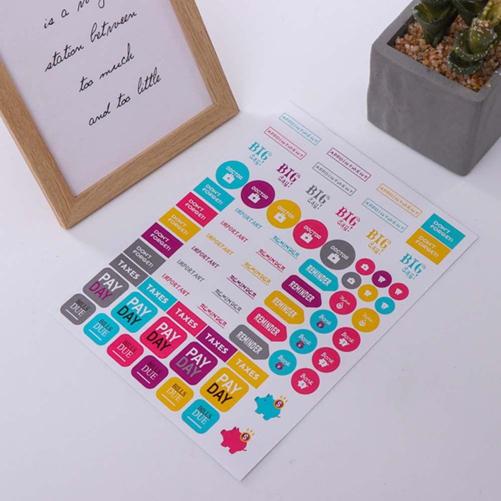 Agustina Alat Tulis Stiker Lucu Vintage Notebook Aksesoris Diary DIY Scrapbooking Stiker Self Adhesive Planner Sticker