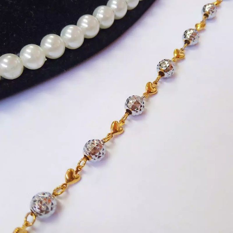 Queen * gelang rantai bola kombinasi gelang tangan wanita