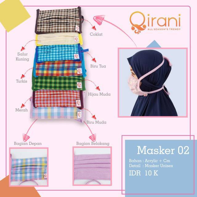 READY STOK || MASKER KAIN QIRANI