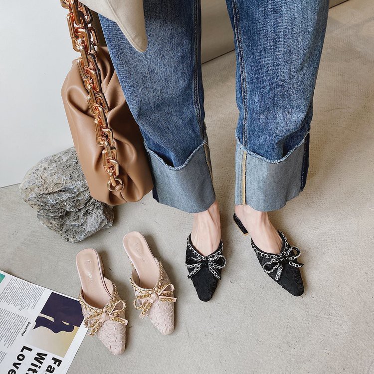 RYS - Flink Mules Sepatu Hak Tahu Fashion Casual/Kantoran - Ori Import