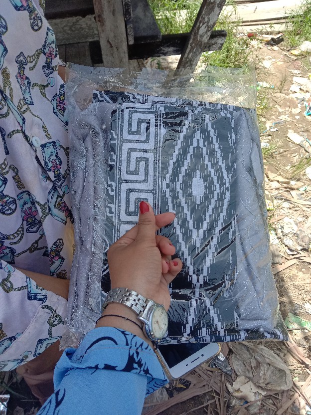 Lecy_batik Couple Tunik Tile Mutiara Asmat Abu