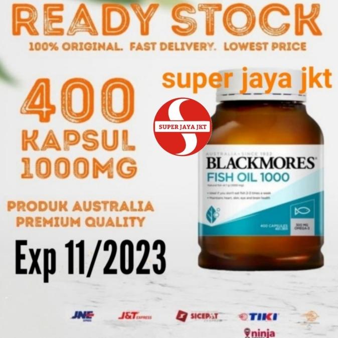 Blackmores Fish oil 1000mg omega 3 isi 400 kapsul Lc