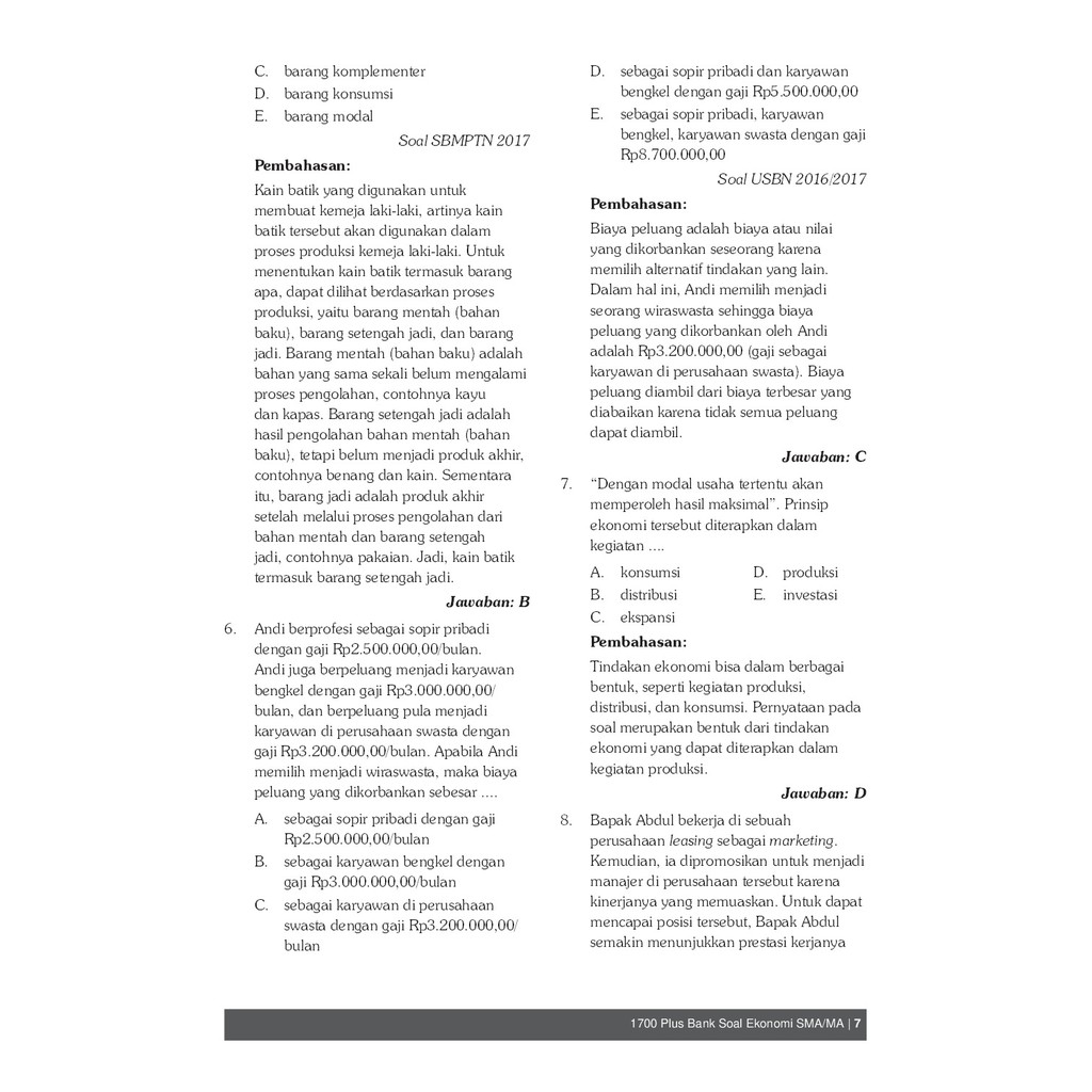 Buku Soal Sma 1700 Plus Bank Soal Akm Ekonomi Sma Ma X Xi Xii Shopee Indonesia