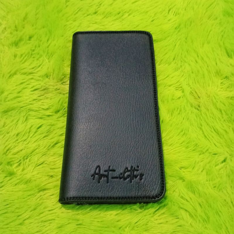 DOMPET PRIA MURAH AMT 02 panjang pls  HITAM BISA COD BAYAR DITEMPAT