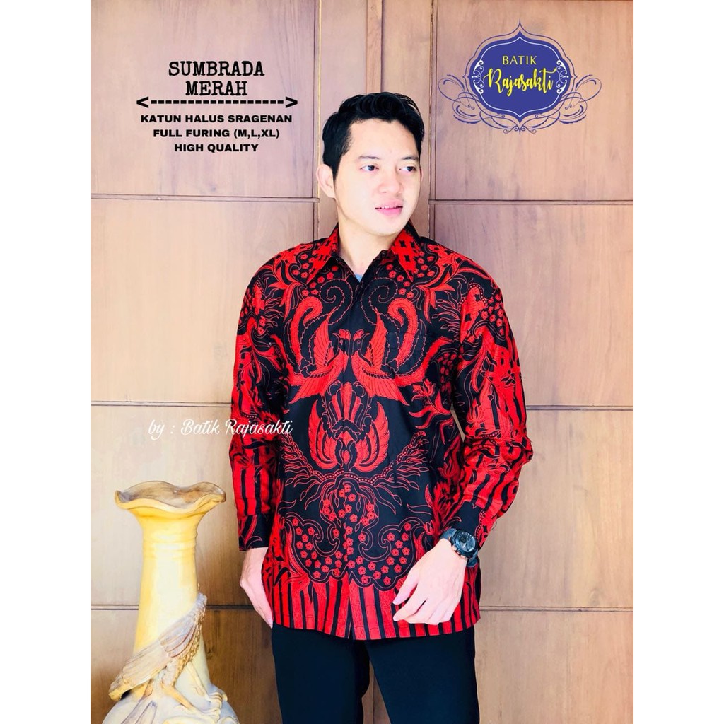 SUBRADA RAJASAKTI KEMEJA BATIK SOLO PRIA LENGAN PANJANG LAPIS FURING ATASAN BATIK PREMIUM MODERN KATUN HALUS BAHUWIRYA  BANAMITRA BANAMITRA PUTIH BANGSAWAN BAYU PUTRA BERLIAN BIRU BHARATAYUDA BIMASENA BIRENDRA BIRU INDAH BRAHMAKERTA BRAHMAKERTA MERAH