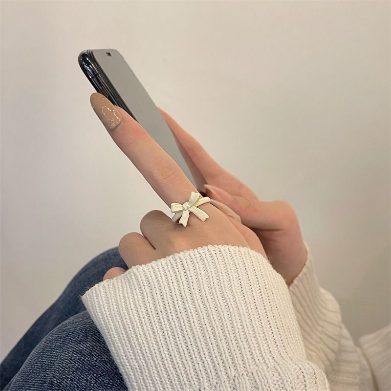 Korea busur terbuka cincin wanita 2021 Baru In fashion adjustable indeks cincin kepribadian ring