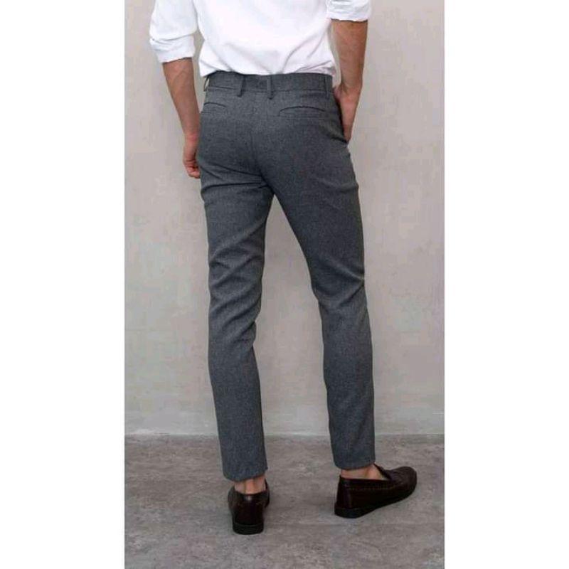 CELANA KANTOR FORMAL PRIA SLIMFIT BAHAN DASAR KAIN WOLL KUALITAS