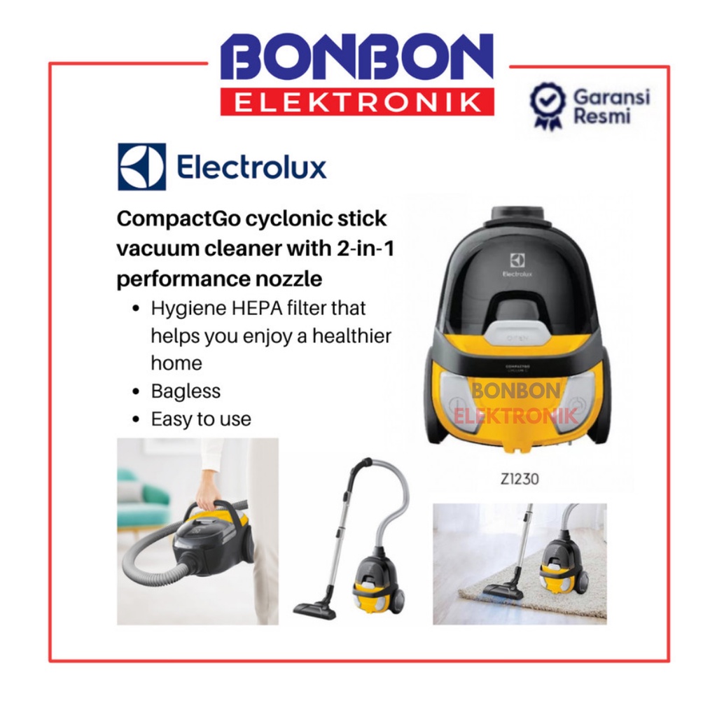 Electrolux Vacuum Cleaner CompactGo Cyclonic Bagless Z1230