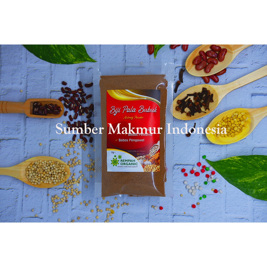 Biji Pala Bubuk Cap Rempah Organic 50 Gram - Eceran