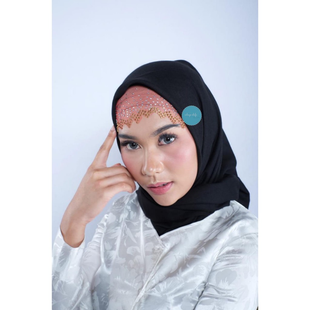 inner jilbab ciput pesta ciput payet tile diamond (ciput pesta)