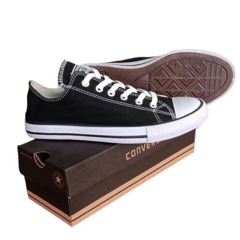 promo sale (free box converse)sepatu sneakers converse all star classic pendek grade ori black white all star classic low hitam putih grade original