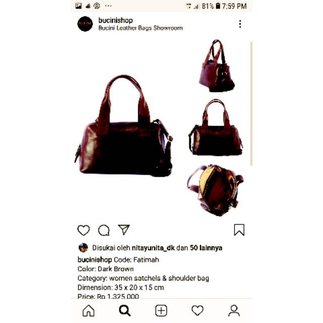 TAS BUCINI FATIMAH PRELOVED MURAH