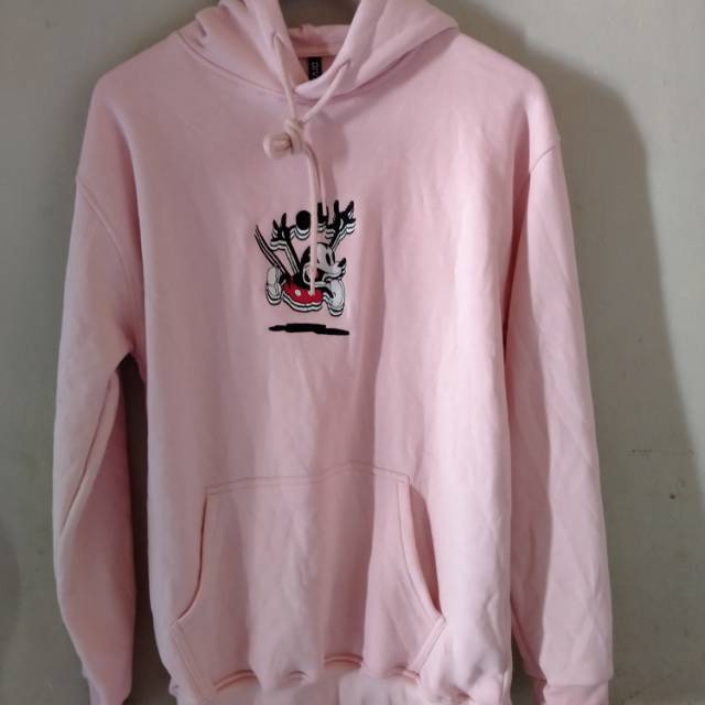 pink mickey mouse hoodie h&m