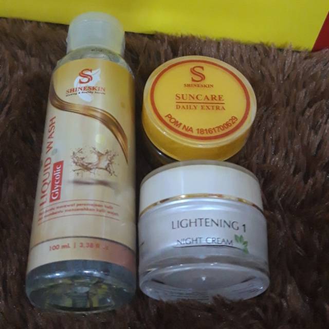 Paket Hemat flek hitam ampuh#paket shineskin original 100%