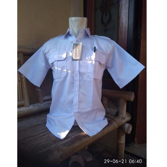 [ART. 775423] Seragam Pns Pria Putih/ Baju Kerja Atasan Pdh Pns Putih/Baju Satpam/Hem Putih Pendek