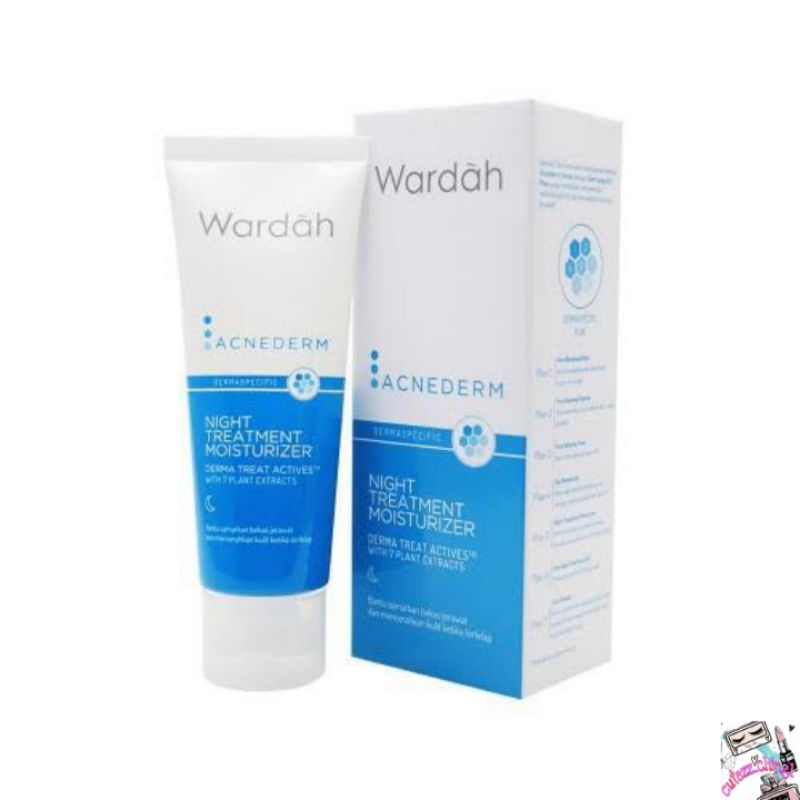 ☃Cutezz_Ching1☃Wardah Acnederm Night Treatment Moisturizer 40ml