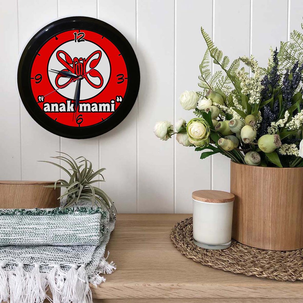 JAM DINDING SLANK 5 ANAK MAMI   (DIAMETER 30CM)