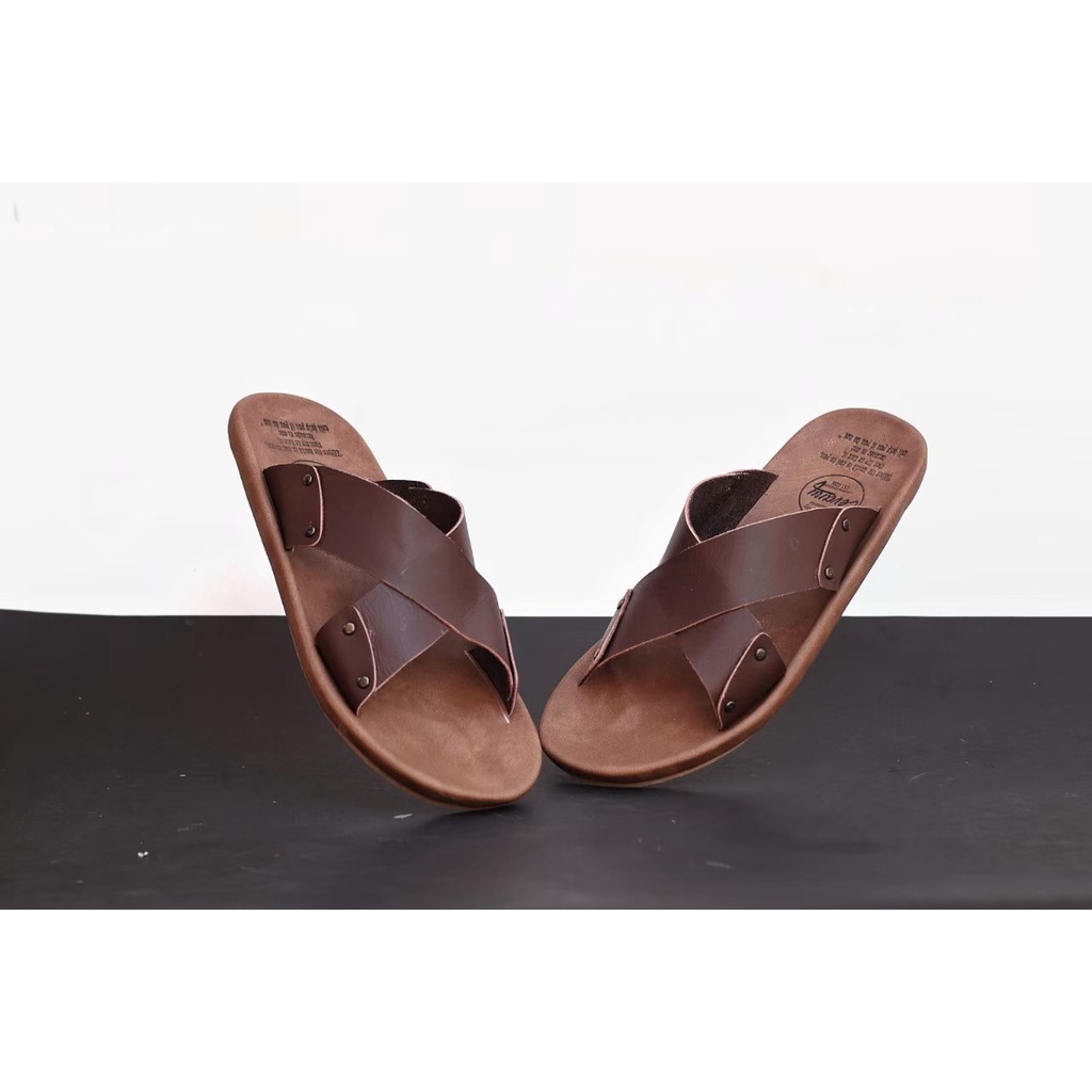 BURAY X SANDAL SLIDE INDIAN PRIA DEWASA CEVANY KULIT ASLI 100% ORIGINAL FORMAL CASUAL SANDAL SLOP KULIT PRIA KERJA KANTOR GURU PNS PESTA RESMI NYAMAN LEBARAN || SANDAL PRIA INDIAN BERKUALITAS MURAH 2022