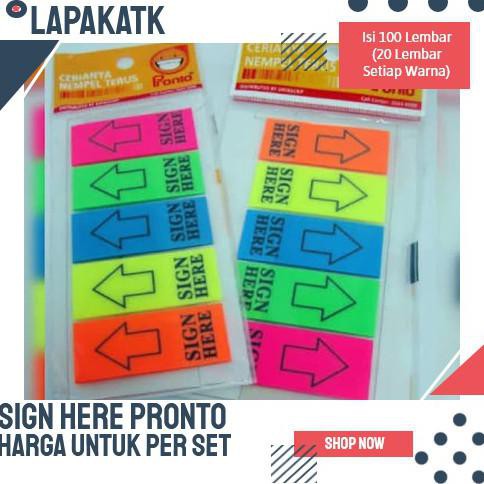 

Diskon POST IT SIGN HERE-PRONTO Promo Awal tahun