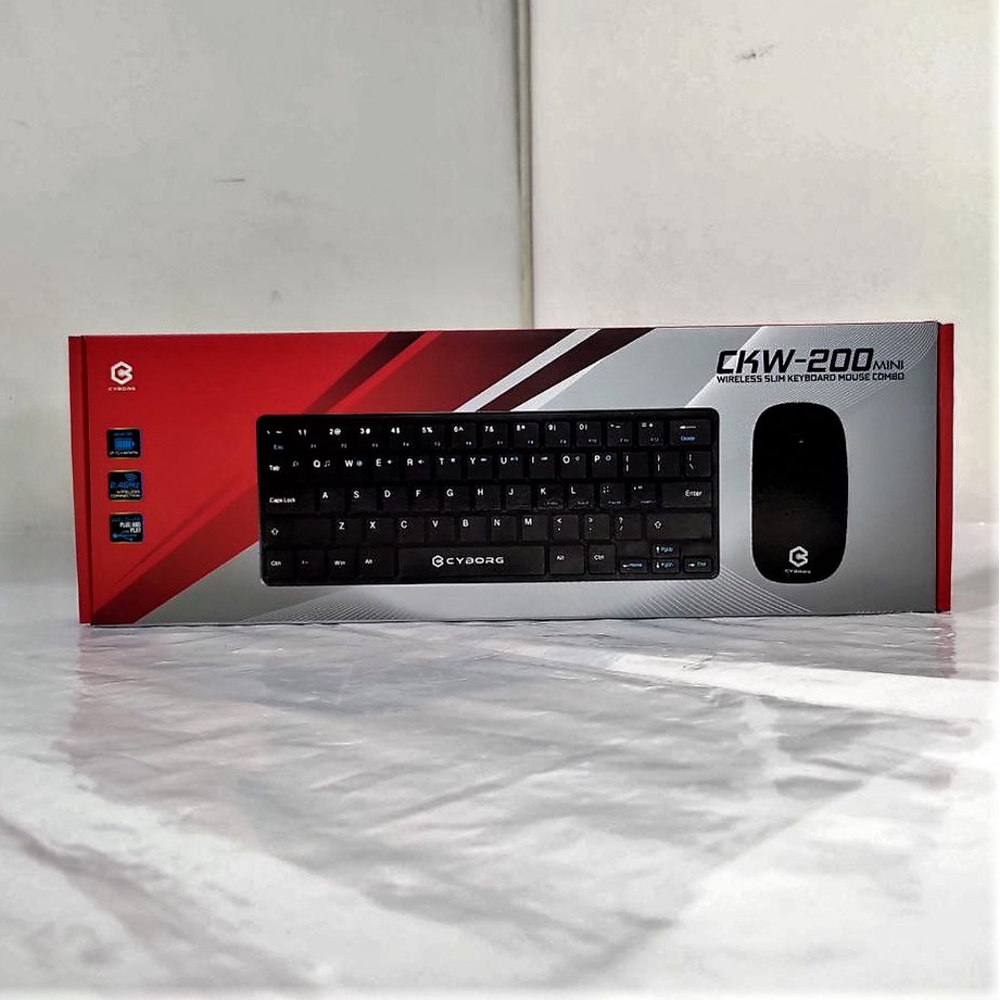 Keyboard + Mouse Wireless Mini Cyborg CKW-200