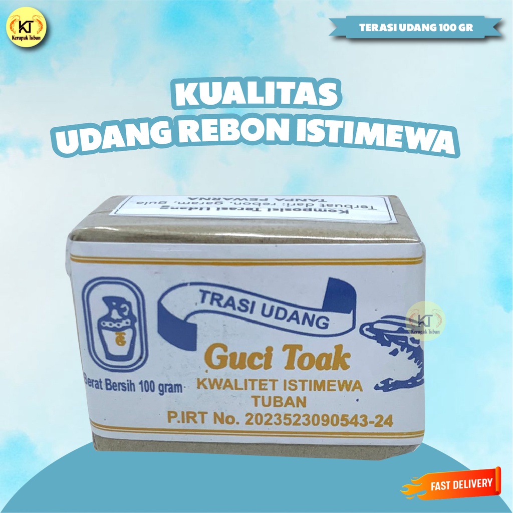 

trasi udang guci toak asli tuban 100gram / trasi udang / terasi udang / terasi
