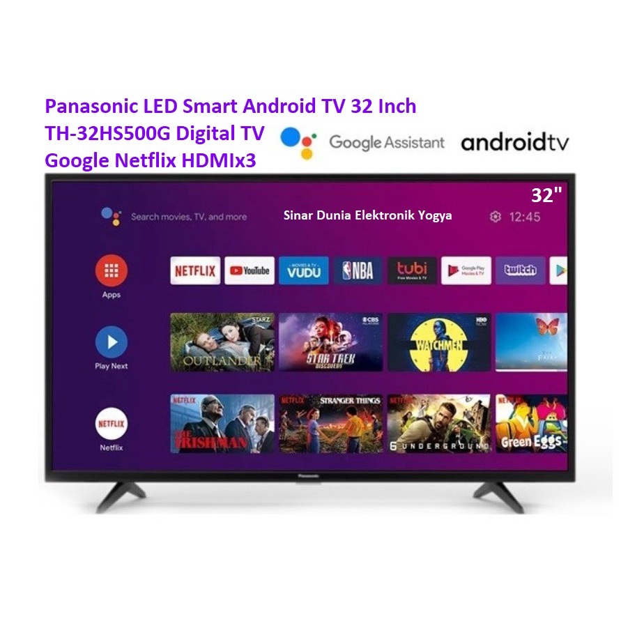 panasonic led smart android tv 32  digital th 32hs500g hdr 32hs500