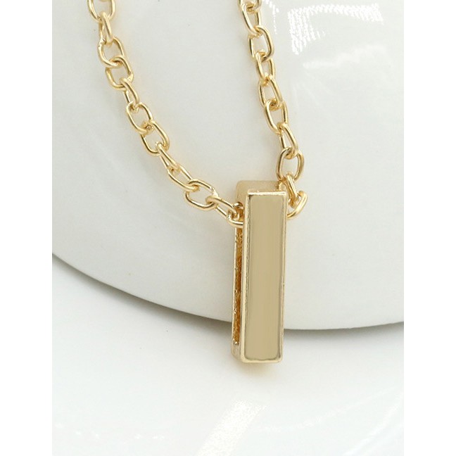 LRC Kalung Fashion Gold Color Letter A-I Shape Decorated E9284X