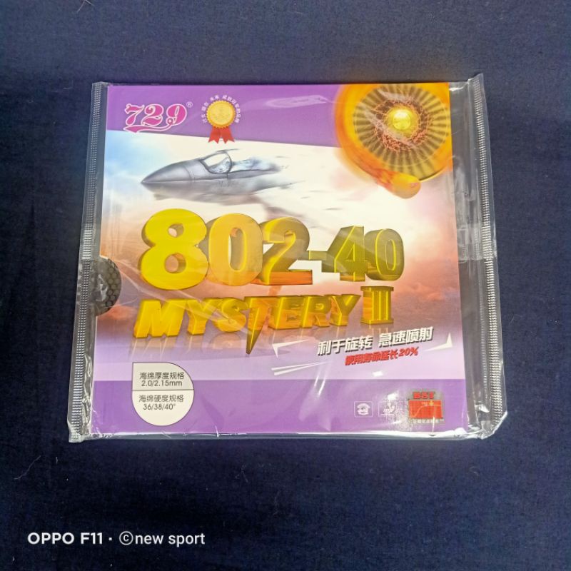 karet bet tenis meja bintik 802-40 mystery lll