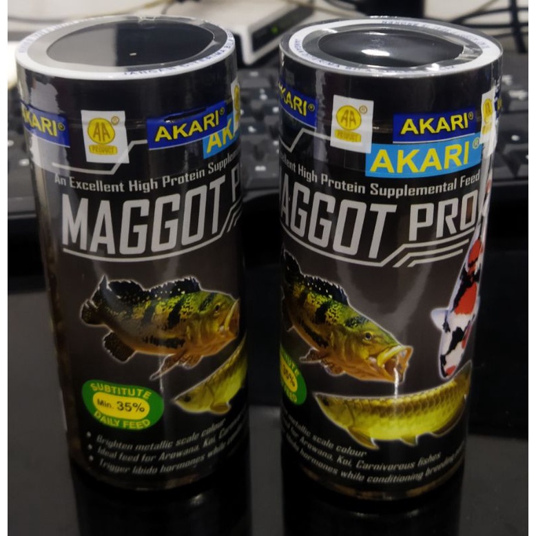 Makanan ikan arwana louhan AKARI AA MAGGOT PRO 40gr