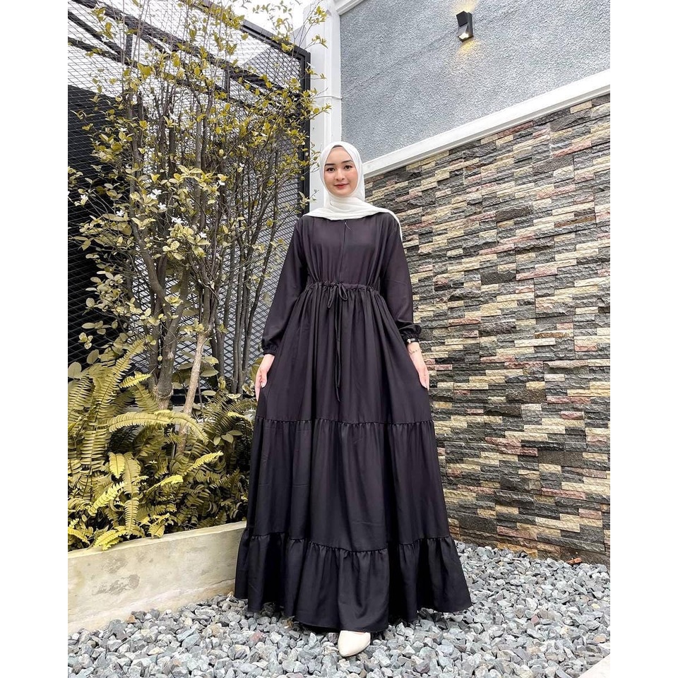 Saandra.id - Wardah Gamis Syari Terbaru 2022 konveksi.Tanah.Abang Seliting depan Busui Rempel Susun-1