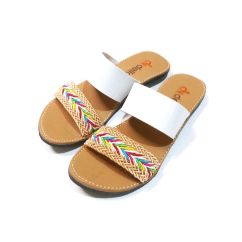 Sandal Wanita Dewasa Sandal Flat Casual Karet
