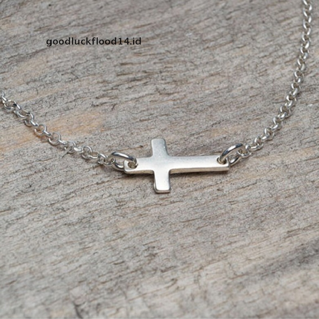 [OOID] Women Fashion Cross Necklace Chic Tiny Cross Pendant Chains Collar Necklaces ID