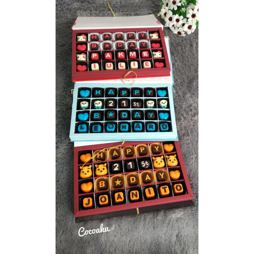 

Cokelat Ulangtahun / Cokelat parline (hardcase box 28 sekat)
