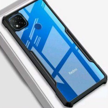 0RI REDMI 9C SPIGEN CLEAR SHOCKPROOF BAHAN FUZE Mika Bening Bagian Pinggir SOFT Sudut Anti Shock