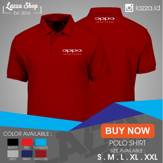 Poloshirt / Polo Kaos Gadget Oppo Smartphone Murah Best Quality -ACS Termurah - AQ