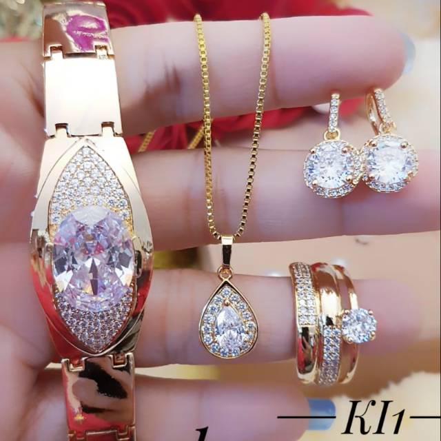 Xuping set perhiasan lapis emas 24K 0601