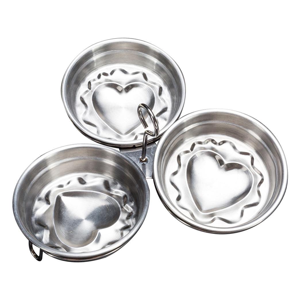 Heart Shape Stainless Egg Poacher Houshold Egg Non-stick Handle Cetakan Telur Dengan Poach Poached Maker