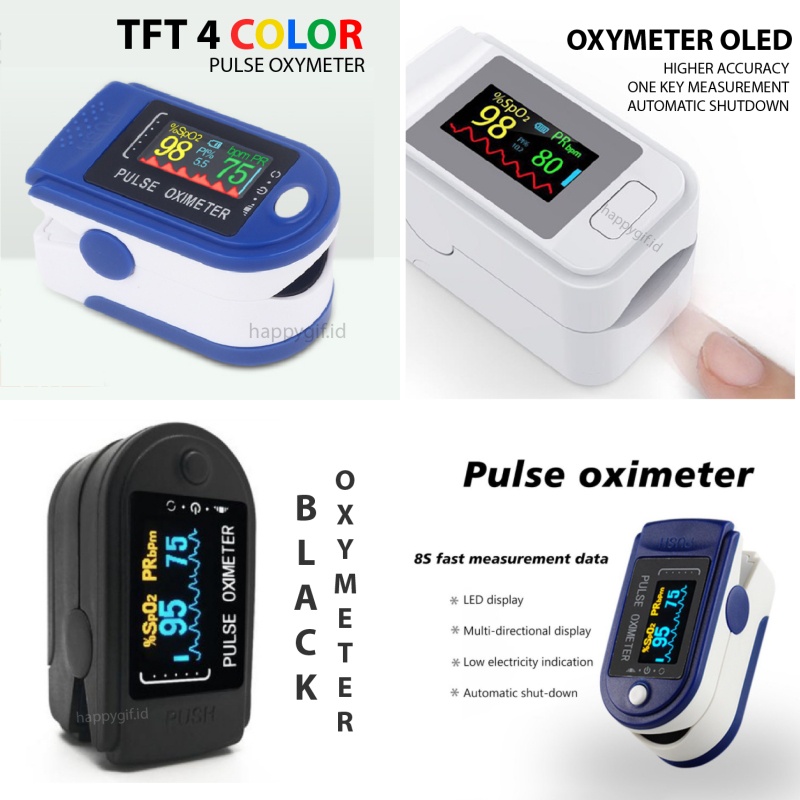 OXIMETER Fingertip Pulse Pengukur Kadar Oksigen Oxymeter Oksimeter Dalam Darah / Jantung