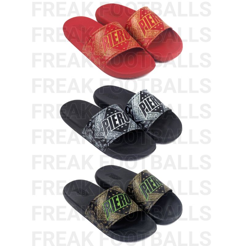 Sendal Selop Piero PUNA PAISLEY sandal - Red Black Grey Origina