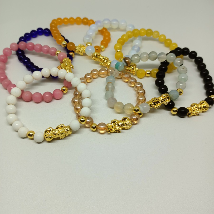 Gelang Kesehatan Giok Pizeu / Giok Warna / Gelang Giok