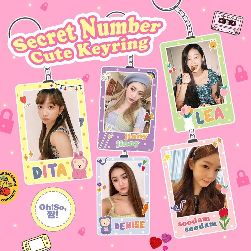 SECRET NUMBER CLEAR KEYRING KEYCHAIN GANTUNGAN KUNCI