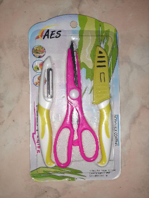 Pisau Set 3 Jenis Talenan Bukaan Kaleng Dan Filler Serba Guna