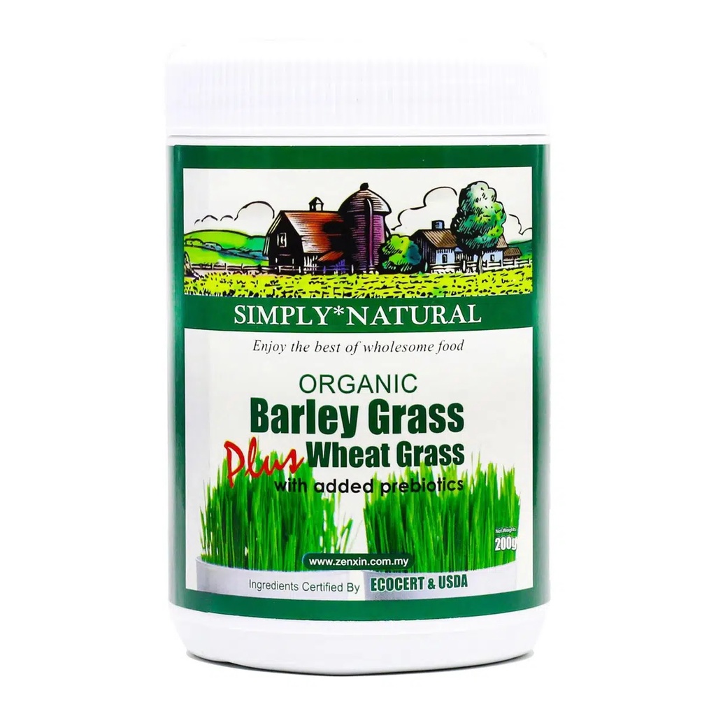 

Simply Natural Organic Premium Grade Barley Plus Wheat Grass 200g