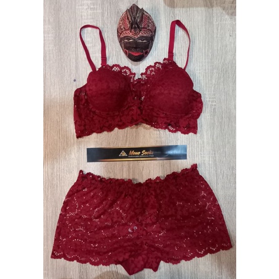 [MERAH JUPE]BRA SET + CD MERAH,LINGERIE,BRASET,BRA + CD,BRA SET BANDUNG
