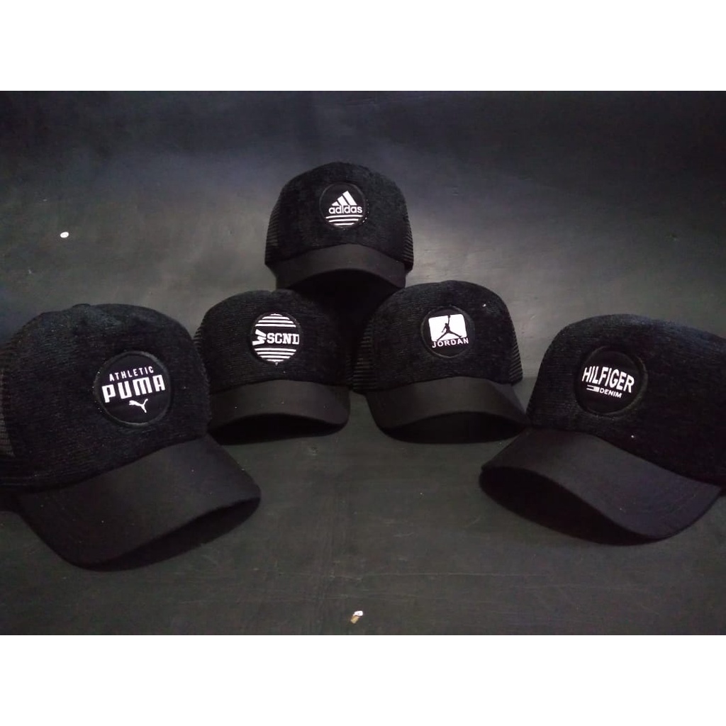 Best seller Topi pria jaring distro penambah aura kekinian motif Random unisex/realpict/COD